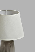 تنزيل الصورة على معرض الصور، Redtag-Beige-Ceramic-Textured-Table-Lamp-Table-Lamps-Home-Decor-
