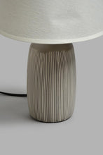 تنزيل الصورة على معرض الصور، Redtag-Beige-Ceramic-Textured-Table-Lamp-Table-Lamps-Home-Decor-
