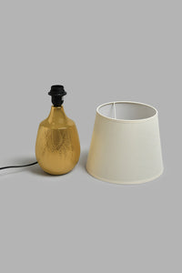 Redtag-Gold-Ceramic-Embossed-Base-Table-Lamp-Table-Lamps-Home-Decor-