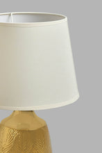 تنزيل الصورة على معرض الصور، Redtag-Gold-Ceramic-Embossed-Base-Table-Lamp-Table-Lamps-Home-Decor-
