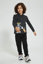 Load image into Gallery viewer, Redtag-Black-Stretch-Terry-Pant-Chinos-Boys-2 to 8 Years
