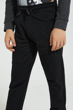 Load image into Gallery viewer, Redtag-Black-Stretch-Terry-Pant-Chinos-Boys-2 to 8 Years
