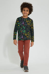 Redtag-Rust-Stretch-Terry-Pant-Chinos-Boys-2 to 8 Years