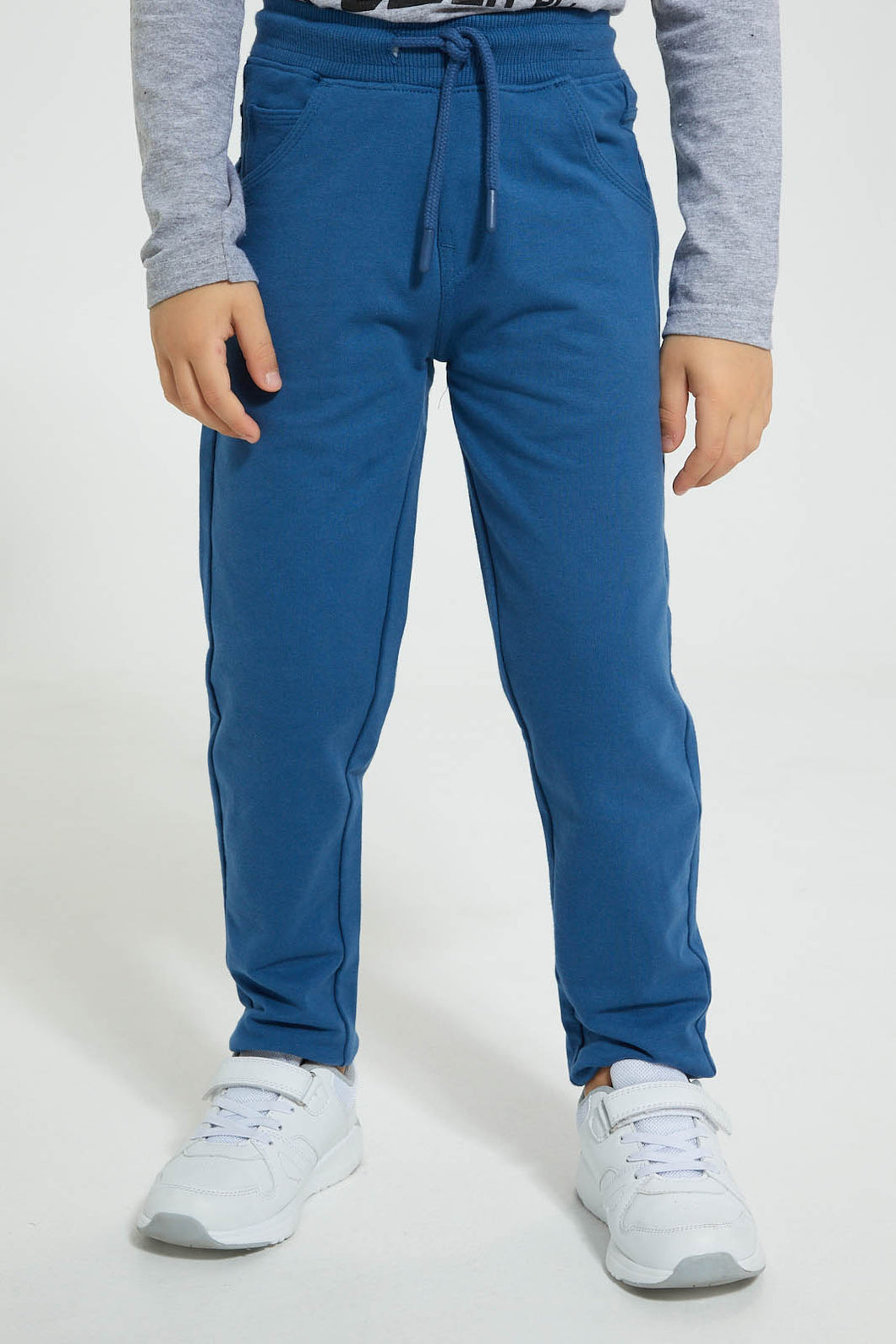 Redtag-Blue-Terry-Pant-Chinos-Boys-2 to 8 Years