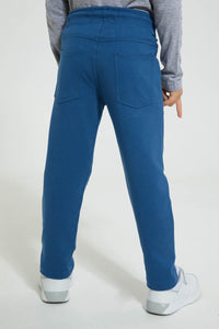 Redtag-Blue-Terry-Pant-Chinos-Boys-2 to 8 Years