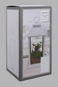 Redtag-White-Decorative-Lantern-with-Artificial-Succulent(Gift-Set)-Gift-Sets-Home-Decor-