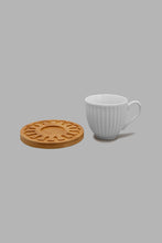 Load image into Gallery viewer, Redtag-White-Embossed-Tea-Cup-Set-With-Bamboo-Coaster-(12-Piece)-Tea-Sets-Home-Dining-
