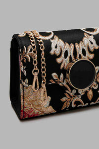 Redtag-Black-Barcode-Floral-Clutch-Bag-Clutches-Women-