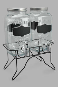 Redtag-Clear-Beverage-Dispenser-With-Stand-(2-Piece)-Beverage-Dispenser-Home-Dining-