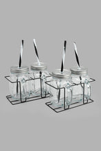 Load image into Gallery viewer, Redtag-Clear-Beverage-Dispenser-With-Mason-Jar-&amp;-Stand-(5-Piece)-Beverage-Dispenser-Home-Dining-
