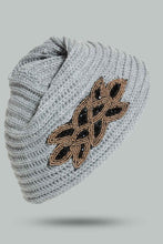 Load image into Gallery viewer, Redtag-Grey-Embellished-Knitted-Cap-Beanies-Women-
