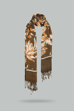 Load image into Gallery viewer, Redtag-Dark-Green-Embellished-Knitted-Scarfs-Scarves-Women-
