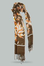 Load image into Gallery viewer, Redtag-Dark-Green-Embellished-Knitted-Scarfs-Scarves-Women-
