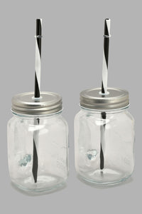Redtag-Clear-Beverage-Dispenser-With-Mason-Jar-&-Stand-(5-Piece)-Beverage-Dispenser-Home-Dining-