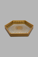 Load image into Gallery viewer, Redtag-Gold-Geomatic-Hexagon-Tray-Trays-Home-Dining-
