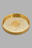 Redtag-Gold-Geomatic-Round-Tray-Trays-Home-Dining-