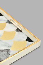 تنزيل الصورة على معرض الصور، Redtag-Gold-Geomatic-Square-Tray-Trays-Home-Dining-
