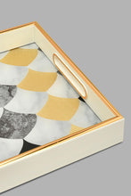 تنزيل الصورة على معرض الصور، Redtag-Gold-Geomatic-Rectangle-Tray-(Medium)-Trays-Home-Dining-
