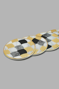 Redtag-Gold-Geomatic-Coaster-(5-Piece)-Trays-Home-Dining-