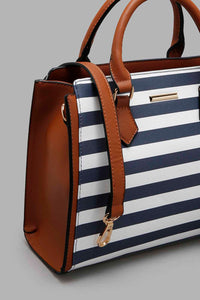 Redtag-Navy-And-White-Nautical-Stripe-Day-Bag-Colour:Assorted,-Filter:Women's-Accessories,-New-In,-New-In-Women-ACC,-Non-Sale,-W21B,-Women-Handbags-Women-