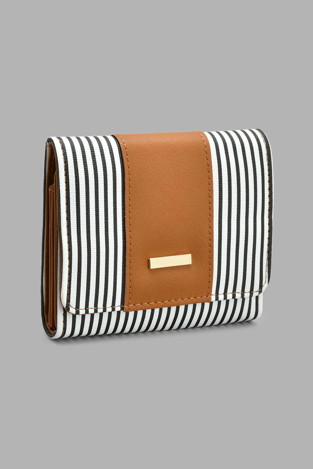 Redtag-White-And-Tan-Nautical-Stripe-Purse-Purses-Women-