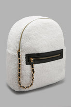 Load image into Gallery viewer, Redtag-White-Embellished-Backpack-Backpacks-Girls-
