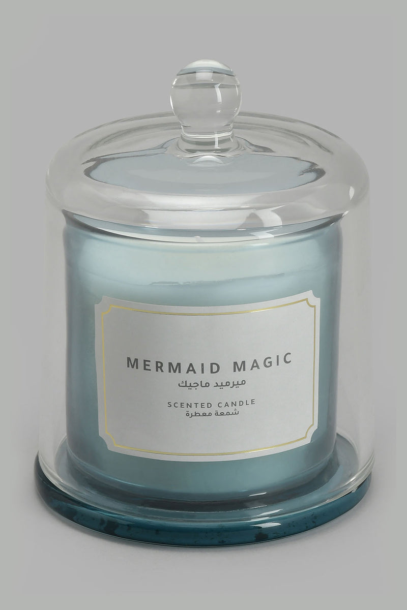 Redtag-Blue-Mermaid-Magic-Candle-With-Bell-Glass-Jar-Candles-Home-Decor-