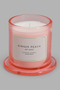 Redtag-Pink-Ginger-Peach-Candle-With-Bell-Glass-Jar-Candles-Home-Decor-