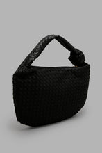 Load image into Gallery viewer, Redtag-Black-Slouch-Weave-Pattern-With-Knot-Colour:Black,-Filter:Women&#39;s-Accessories,-New-In,-New-In-Women-ACC,-Non-Sale,-S22A,-Women-Handbags-Women-
