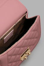 Load image into Gallery viewer, Redtag-Pink--Quilted--Fur-Embellished-Cross-Body-Bag-Colour:Pale-Pink,-Filter:Women&#39;s-Accessories,-New-In,-New-In-Women-ACC,-Non-Sale,-W21B,-Women-Handbags-Women-
