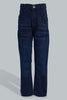 Redtag-Dark-Wash-Knit-Denim-Paneled-Jean-Jeans-Pull-On-Boys-2 to 8 Years