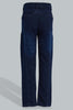Redtag-Dark-Wash-Knit-Denim-Paneled-Jean-Jeans-Pull-On-Boys-2 to 8 Years