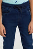 Redtag-Darkwash-Elasticated-Waist-Jogger-Jean-Jeans-Jogger-Fit-Boys-2 to 8 Years