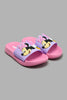 Redtag-Pale-Pink-Minnie-Character-Slide-Sliders-Girls-3 to 5 Years