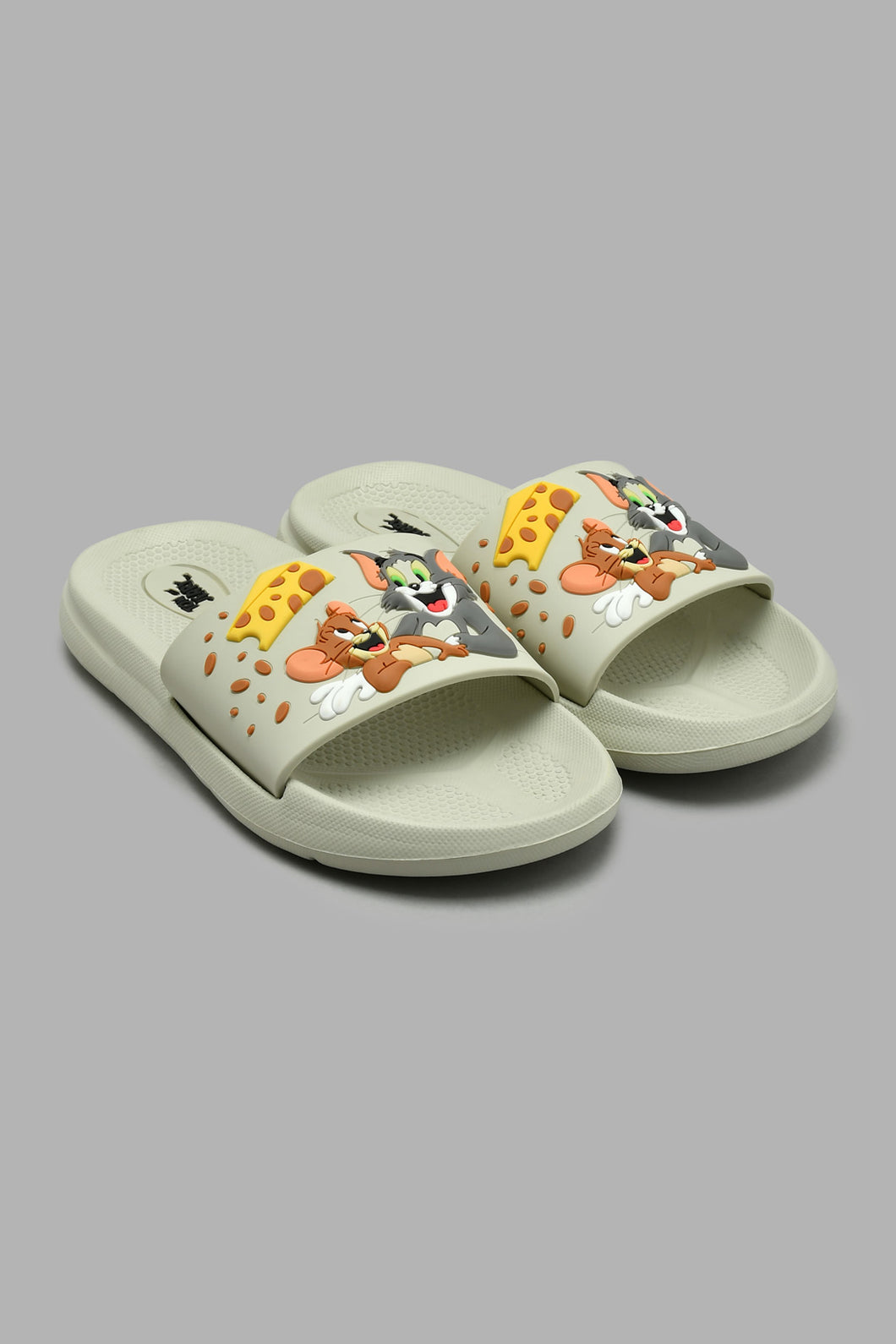 Redtag-Grey-Tom-And-Jerry-Character-Slide-Sliders-Boys-3 to 5 Years