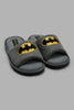 Redtag-Grey-Batman-Character-Slipper-Slippers-Senior-Boys-5 to 14 Years