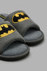 Redtag-Grey-Batman-Character-Slipper-Slippers-Senior-Boys-5 to 14 Years