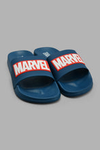 Load image into Gallery viewer, Redtag-Navy-Marvel-Character-Slide-Sliders-Senior-Boys-5 to 14 Years
