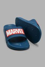 Load image into Gallery viewer, Redtag-Navy-Marvel-Character-Slide-Sliders-Senior-Boys-5 to 14 Years
