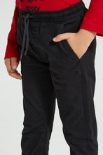 تنزيل الصورة على معرض الصور، Redtag-Black-Pull-On-Stretch-Jogger-Trousers-Boys-2 to 8 Years

