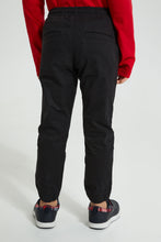 تنزيل الصورة على معرض الصور، Redtag-Black-Pull-On-Stretch-Jogger-Trousers-Boys-2 to 8 Years
