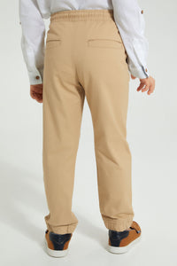 Redtag-Stone-Pull-On-Stretch-Jogger-Boys-Trousers,-Colour:Beige,-Filter:Boys-(2-to-8-Yrs),-New-In,-New-In-BOY,-Non-Sale,-S22B,-Section:Kidswear,-TBL-Boys-2 to 8 Years