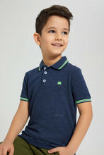 Load image into Gallery viewer, Redtag-Navy-With-Green-Tipping--Collar-Polo-Boys-T-Shirts,-Colour:Navy,-Filter:Boys-(2-to-8-Yrs),-New-In,-New-In-BOY,-Non-Sale,-S22B,-Section:Kidswear,-TBL-Boys-2 to 8 Years
