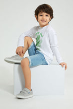 تنزيل الصورة على معرض الصور، Redtag-Lightwash-Knit-Denim-Shorts-Denim-Shorts-Boys-2 to 8 Years
