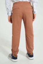 تنزيل الصورة على معرض الصور، Redtag-Brown-Pull-On-Stretch-Jogger-Trousers-Boys-2 to 8 Years
