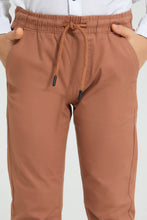 تنزيل الصورة على معرض الصور، Redtag-Brown-Pull-On-Stretch-Jogger-Trousers-Boys-2 to 8 Years
