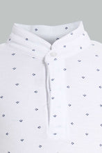 Load image into Gallery viewer, Redtag-White-Aop-Stand-Collar-Polo-All-Over-Prints-Boys-2 to 8 Years
