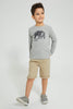 Redtag-Beige-Knit-Denim-Shorts-Boys-Shorts,-Colour:Beige,-Filter:Boys-(2-to-8-Yrs),-New-In,-New-In-BOY,-Non-Sale,-S22B,-Section:Kidswear,-TBL-Boys-2 to 8 Years