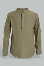 Load image into Gallery viewer, Redtag-Olive-Kurta-Oxford-Shirt-Casual-Shirts-Boys-2 to 8 Years
