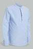 Redtag-Blue-Kurta-Oxford-Shirt-Casual-Shirts-Boys-2 to 8 Years